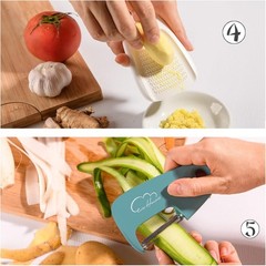 Kitchen Gadgets Set 5 Pieces Stackable Cooking Tools Space Saving Small Kitchen