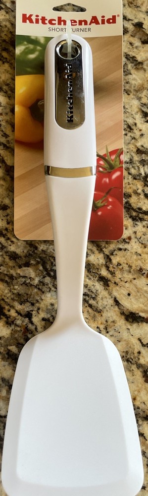 KitchenAid Gourmet Nylon Classic Short Turner White 3in Wide