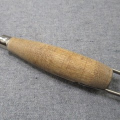 Unbranded Stainless Steel Slotted Spatula Turner Wood Handle Short USA 11″
