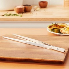 12 Inch Stainless Steel Tongs BBQ Kitchen Cookware Food Serving Utensil