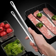 Stainless Steel Food Tongs Long Handle Non-Slip BBQ Tongs Steak Tongs Clamp Tool