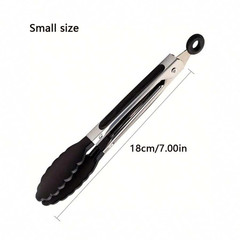 Mini Kitchen Tongs for Cooking – 7″ Small Serving Food Tongs with Nylon Tips