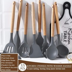19 Pcs Silicone Kitchen Utensil Set with Holder, Heat Resistant Cooking Utensils