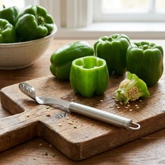 Stainless Steel Round Tube pepper corer – Kitchen Cooking Utensils piece – 1pc