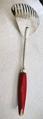 Vtg Ecko Siegler Kitchamajig Spoon Whisk Strainer Utensil Red Wood Handle USA