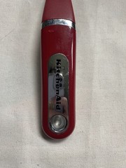 KitchenAid Spatula Turner Slotted Red & Silver Kitchen Aid Flipper for skillet