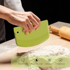 Hard Bench Scraper Dough Scraper for Baking, 4 PCs BPA Free PP Plastic Flexible