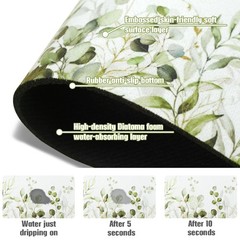 Sink Faucet Absorbing Mat, 2 Pack Drying Mat Around Faucet Sink Splash Guard …