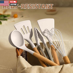 Kitchen Cooking Utensils Set, 33 Pcs Non-Stick Silicone Cooking Kitchen Utensils