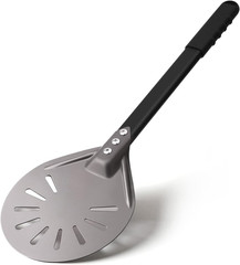 Pizza Turning Peel 6 Inch round Aluminum Perforated Pizza Peel Turner with Metal