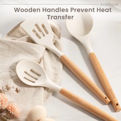 Silicone Cooking Utensils Set, 38 PCS Kitchen Utensils Set for 446°F H