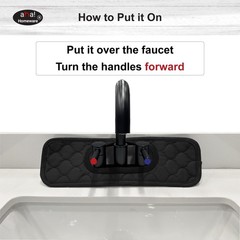 Bathroom Sink Splash Guard Oval-Hole Rectangle-Hole: , Faucet Mat for Bathroo…