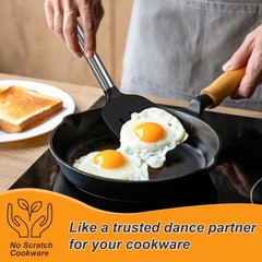 Silicone Cooking Utensils Set for Nonstick Cookware, 4Pcs Heat Resistant Kitc…