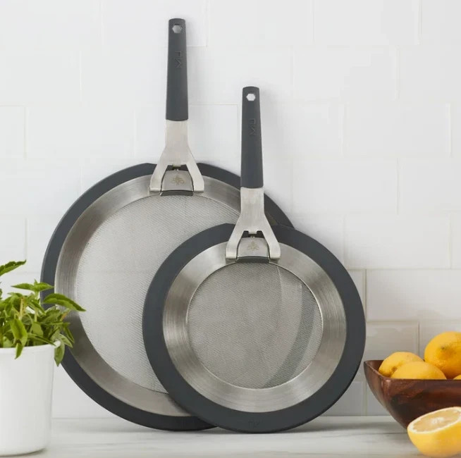 MIU 2-Piece Stainless Steel Mesh Silicone Splatter Guard Screens