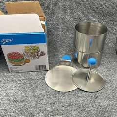 Ateco 4-Pc Round Food Molding Set Stainless Steel 3.5” dia X 2.1” H Rings 4952