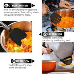 SILICONE COOKING UTENSILS SET 446F HEAT RESISTANT KITCHEN UTENSILS 30PCS NONSTIC
