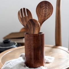 Wooden Kitchen Utensil Set – Natural Cooking Tools for Stirring & Serving