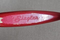 Vtg Ecko Siegler Kitchamajig Spoon Whisk Strainer Utensil Red Wood Handle USA