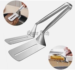Kitchen Tongs Steak Clamp Stainless Steel Food Clip Bread Meat BBQ Cooking Tools