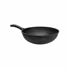 11”W Non-Stick Marble Wok Cooking Frying Gas Stove Burner Cookware Pan Pot