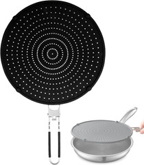 Splatter Screen Compatible with Hexclad,Heat Resistant Silicone with Folding …