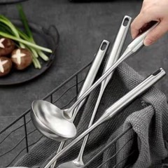 Stainless Steel Kitchen Utensils Set 3 Pcs Cooking Tools, Spatula, Ladle, Spoon