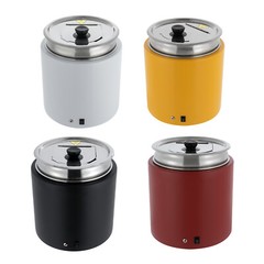 2* Commercial Soup Warmer Pot Electric Soup Kettle with Hinged Lid Food Warmer