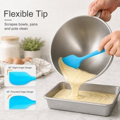 LeviLevo 6-Piece Silicone Spatula Set Heat Resistant Dishwasher Safe