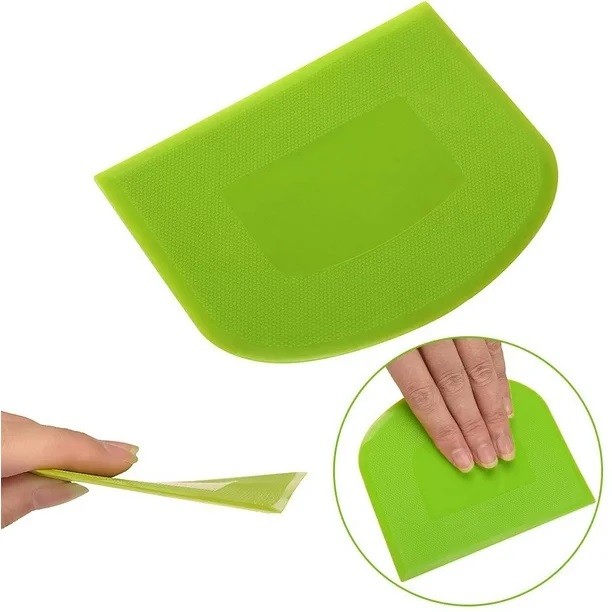 Dough Cutter Dual Pizza Flexible Plastic Bowl Scraper for Bread Sided Pastry