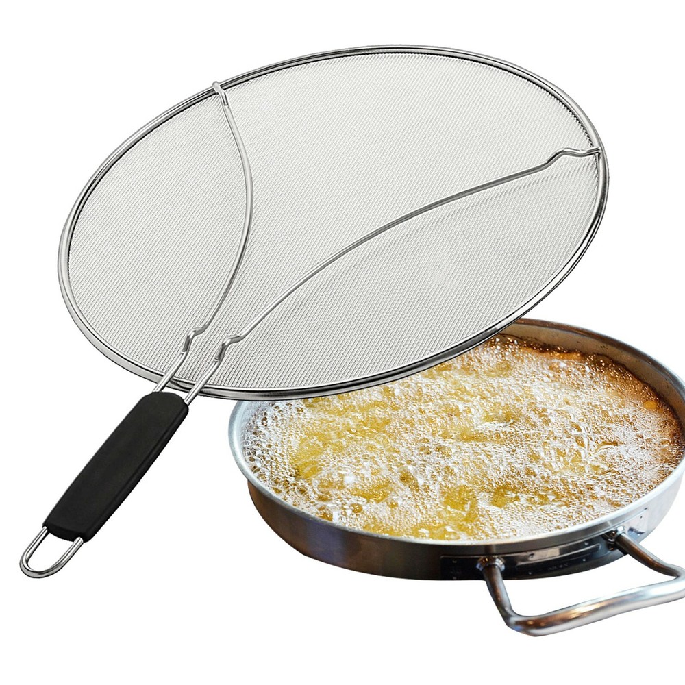 11.5” Splatter Screen for Frying Pan,Stainless Steel Grease Guard Shield