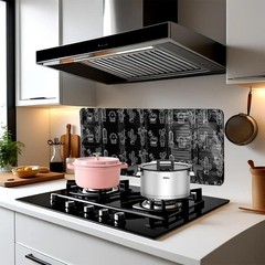 3 Sided Oil Splatter Guard – 2Pcs Foldable Grease Splatter Screen, Splatter S…