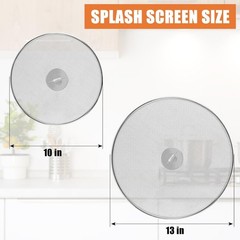 2-Pack Splatter Screens for Frying Pan – Stainless Steel Grease Splatter Guard
