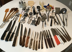 Bundled Lot ~50+ Kitchen Cooking Serving Utensils Tools Gadgets Knives etc.