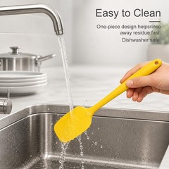 LeviLevo 6-Piece Silicone Spatula Set Heat Resistant Dishwasher Safe