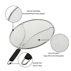 11.5” Splatter Screen for Frying Pan,Stainless Steel Grease Guard Shield