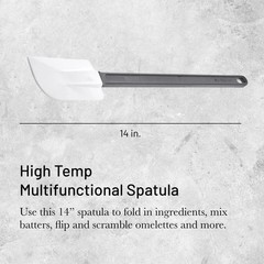 de Buyer High Temp Multifunctional Spatula – 14” – Fold in Ingredients, Mi