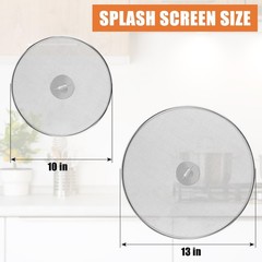 2-Pack Splatter Screens for Frying Pan – Stainless Steel Grease Splatter Guar…
