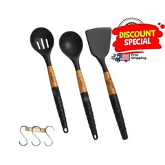 Non Stick Silicone Cooking Kitchen Utensils Set 3 Pcs Dishwasher Safe BPA Free