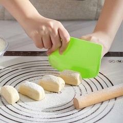 Dough Cutter Dual Pizza Flexible Plastic Bowl Scraper for Bread Sided Pastry