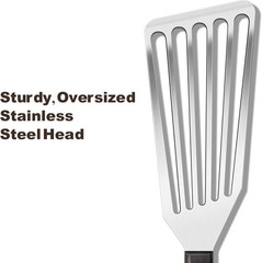 MIU France Spatula Stainless Steel Slotted Flexible Metal Lightweight Turner