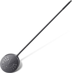 Turning Pizza Peel, 9 Inch Aluminum Perforated Peel with Detachable 33 or 48 Inc