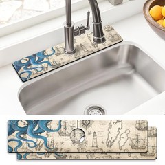 Sink Faucet Absorbing Mat, 2 Pack Drying Mat Around Faucet Sink Splash Guard …