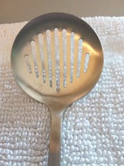 Inox Edelstahl Slotted Spoon 18/10 Stainless 14 Inch Slotted Draining Round