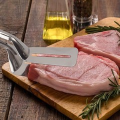 Steak Clamps, 3-in-1 Cooking Tong, Double Sided Spatula, 10 inch Multifunctio…