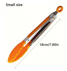 1pc 7-Inch Small Kitchen Tongs – Heat Resistant Nylon Tips – NEW