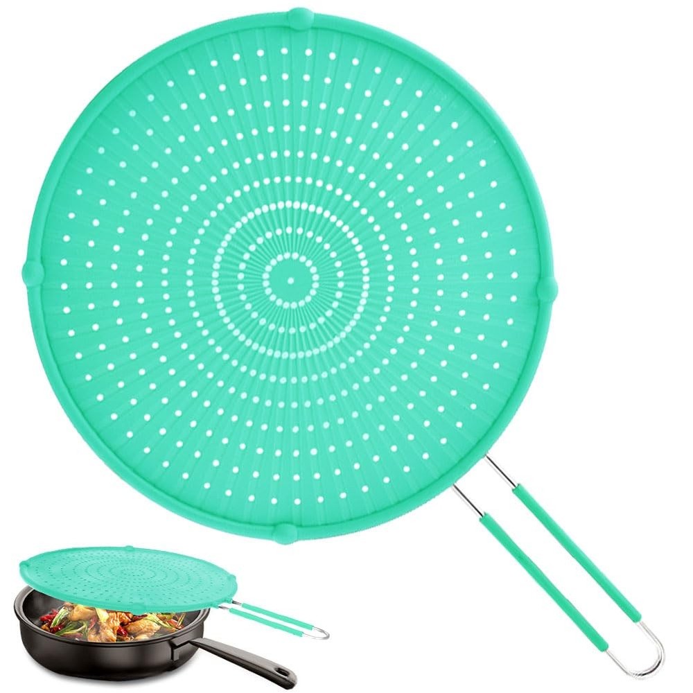 Splatter Screen for Frying Pan Grease Splatter Guard Heat-Resistant Shield