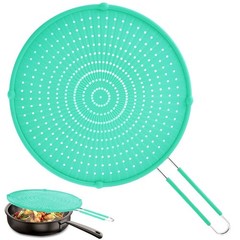 Splatter Screen for Frying Pan Grease Splatter Guard Heat-Resistant Shield