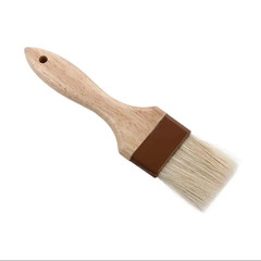 1 pc Wooden Handle Pastry Brush Flat Bristle Baking BBQ Oil Cooking Brush