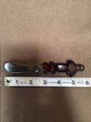 VTG Ruby Red Stone Handle Utensils (Set of 3) – Murano MCM Style Dessert Cutlery