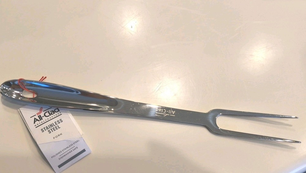 All-Clad Stainless Steel Fork, 13.5 inch, Silver, NEW